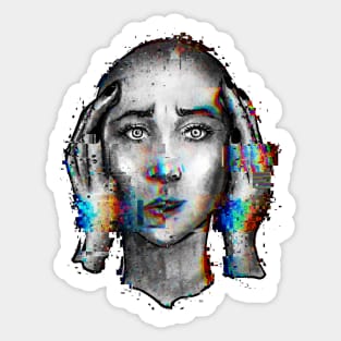 Glitch in the Simulation Sticker